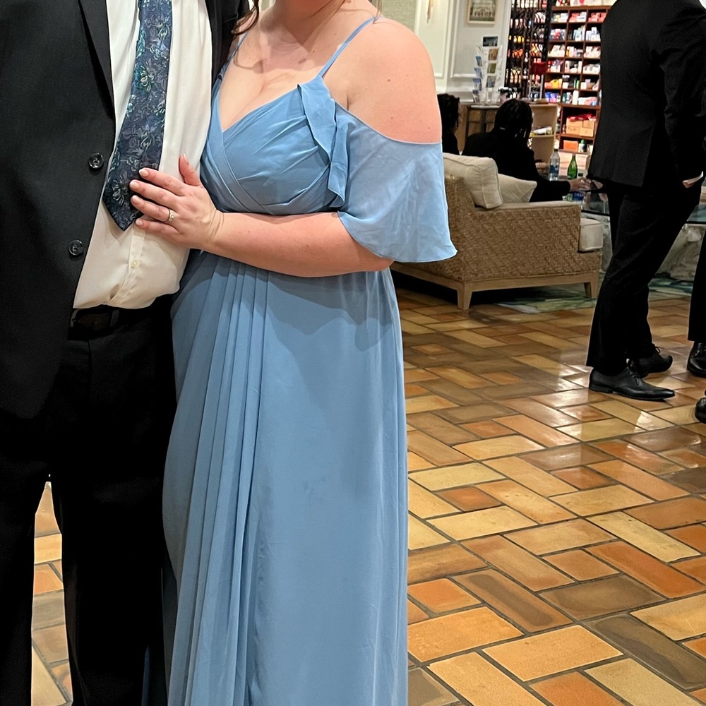 Azazie Dakota bridesmaid dress in Steel Blue